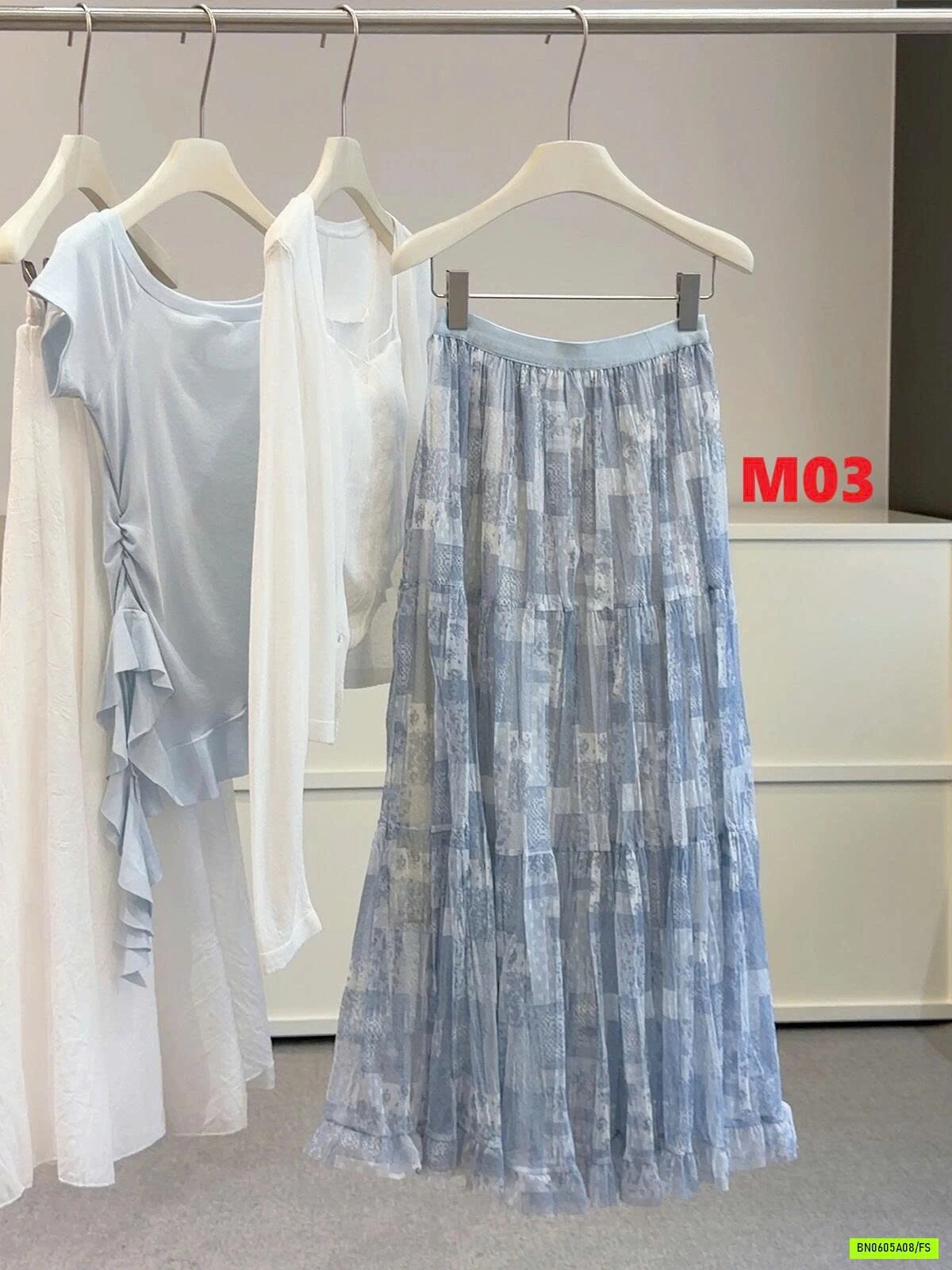 CHÂN VÁY VOAN HỌA TIẾT DÁNG DÀI ANNA