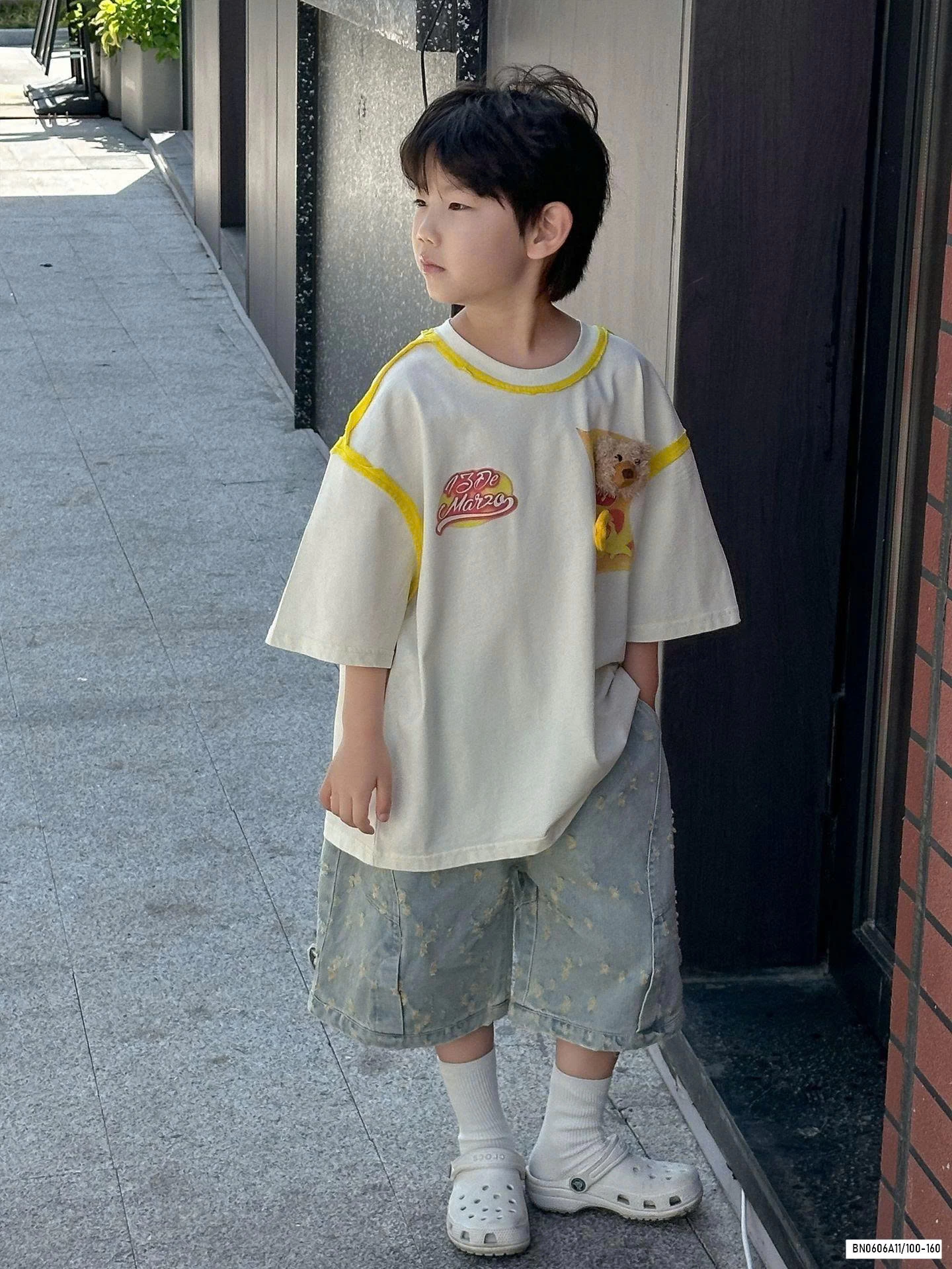 ÁO THUN GẤU MIX SHORT JEANS