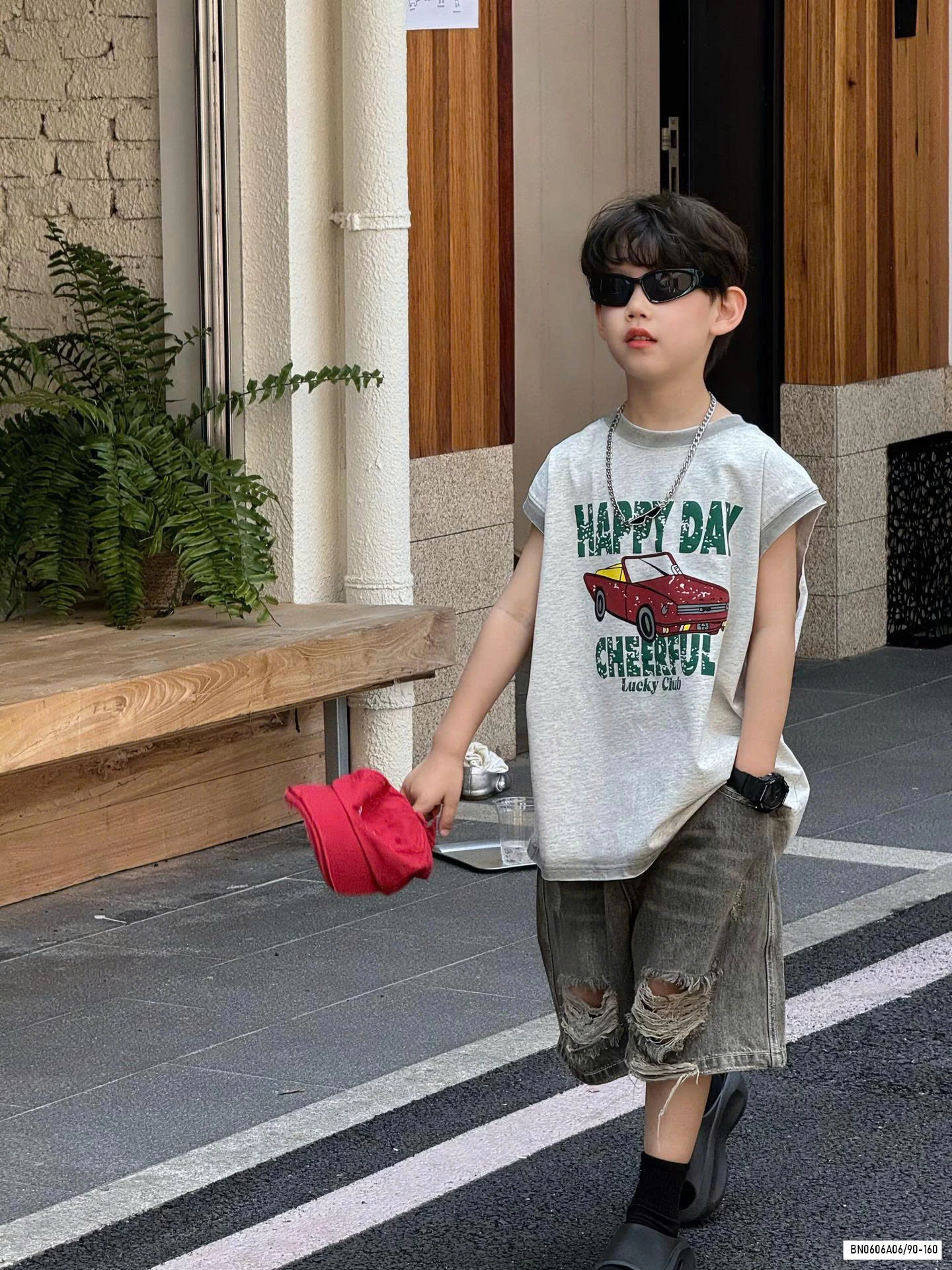 TANKTOP OTO MIX SHORT JEANS RÁCH