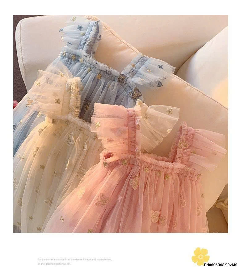 ĐẦM CÔNG CHÚA VOAN THÊU BƯỚM