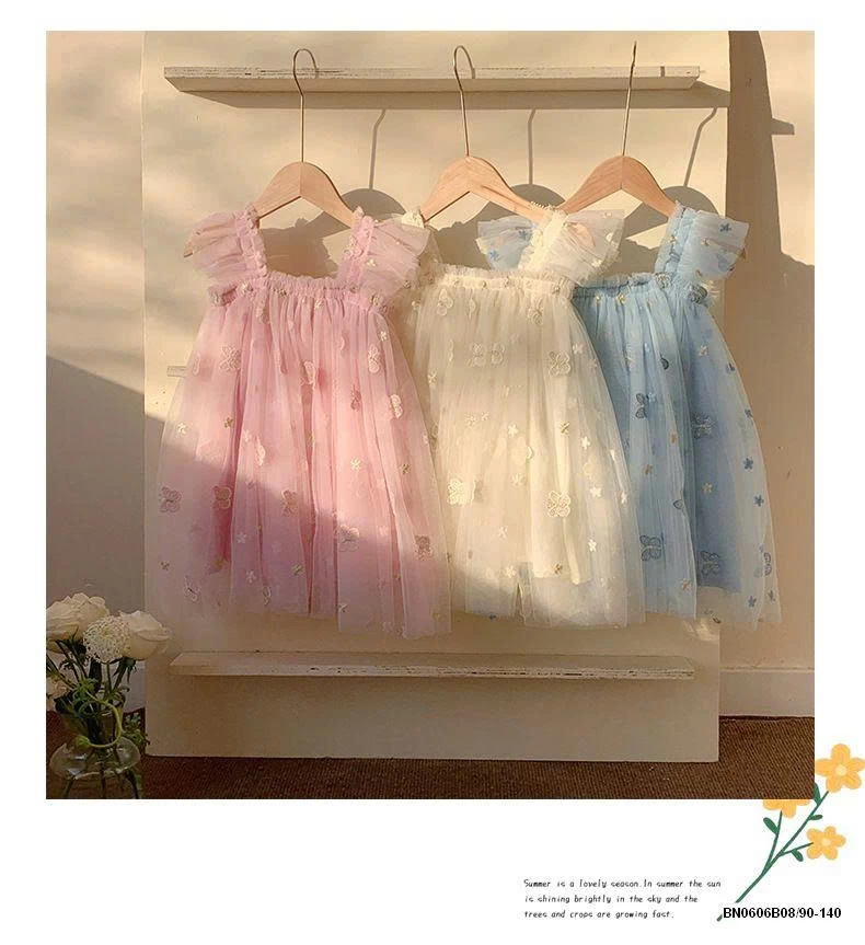 ĐẦM CÔNG CHÚA VOAN THÊU BƯỚM