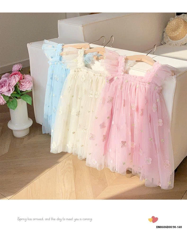 ĐẦM CÔNG CHÚA VOAN THÊU BƯỚM