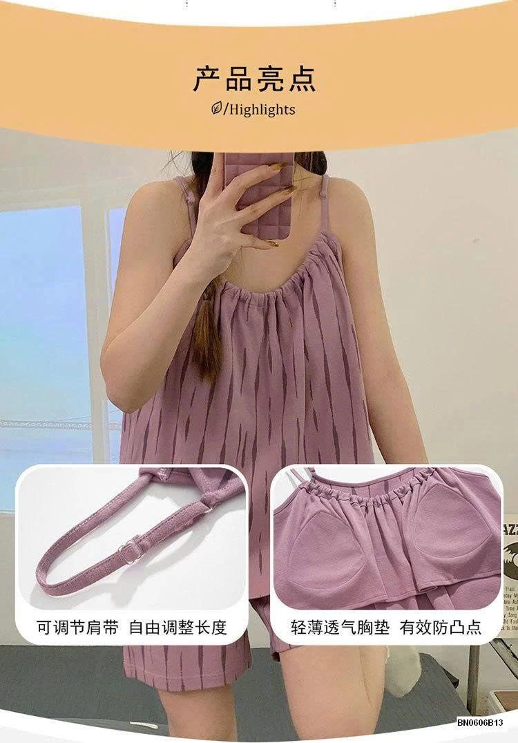 BỘ NGỦ 2 DÂY KÈM ĐỆM NGỰC CHO NỮ