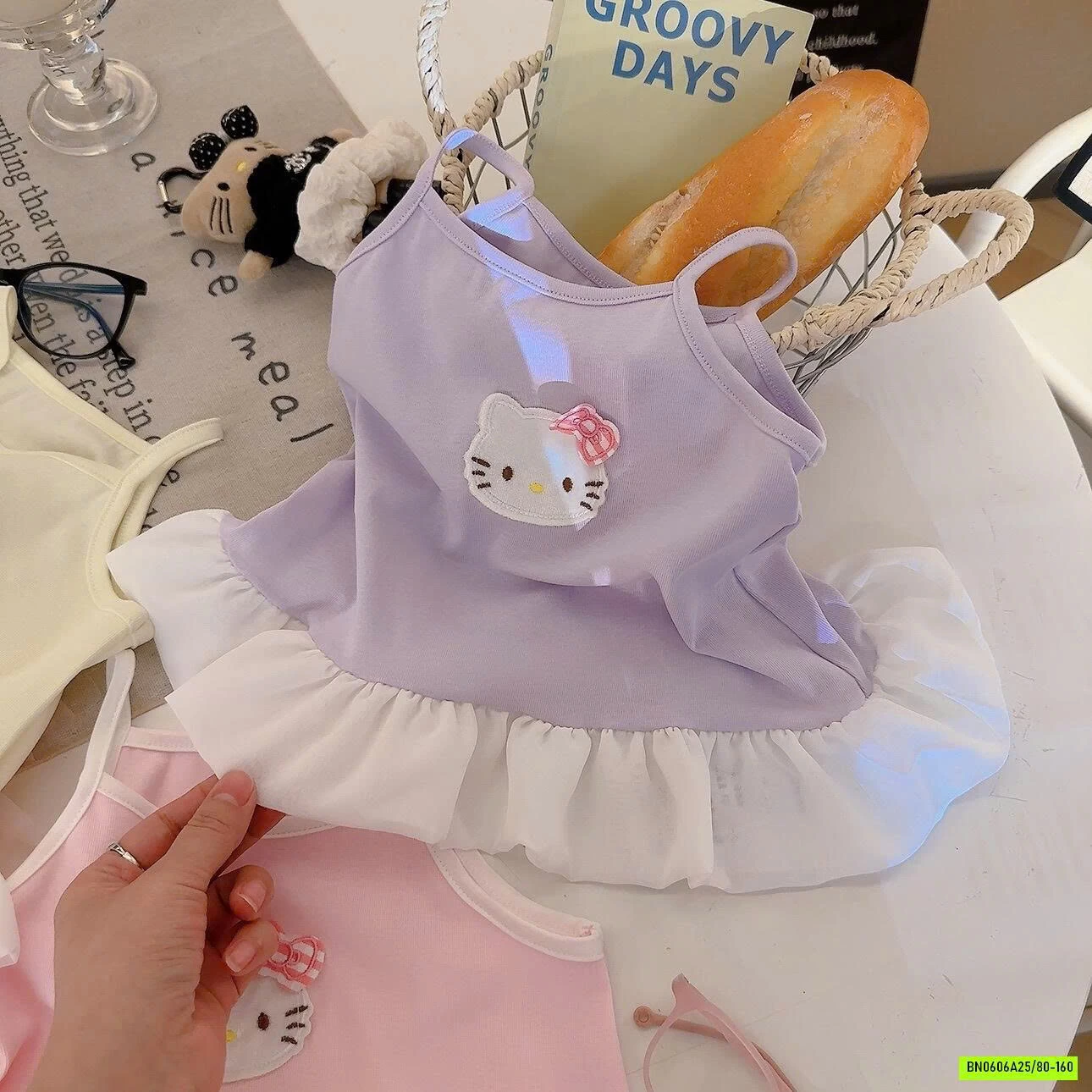 ÁO 2 DÂY KITTY VIỀN BÈO