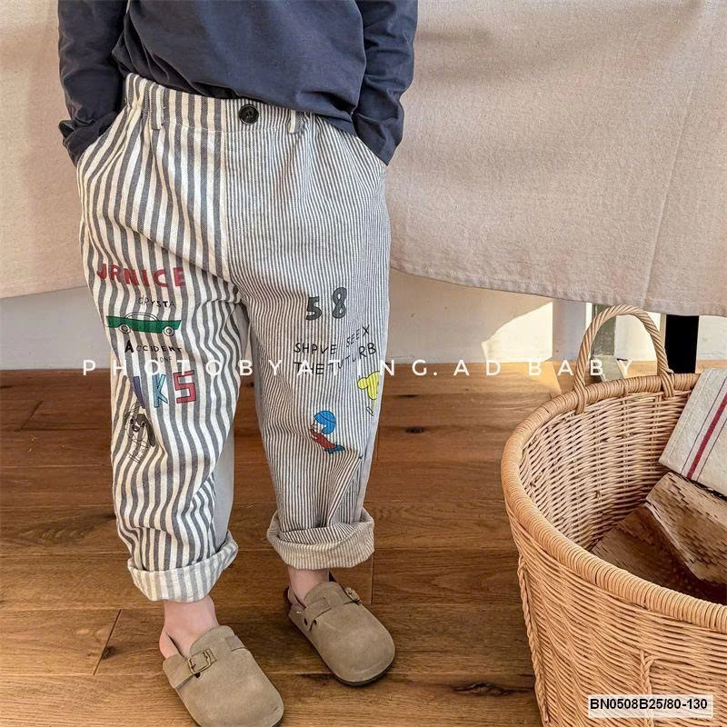 QUẦN BAGGY PHỐI KẺ  AD.BABY