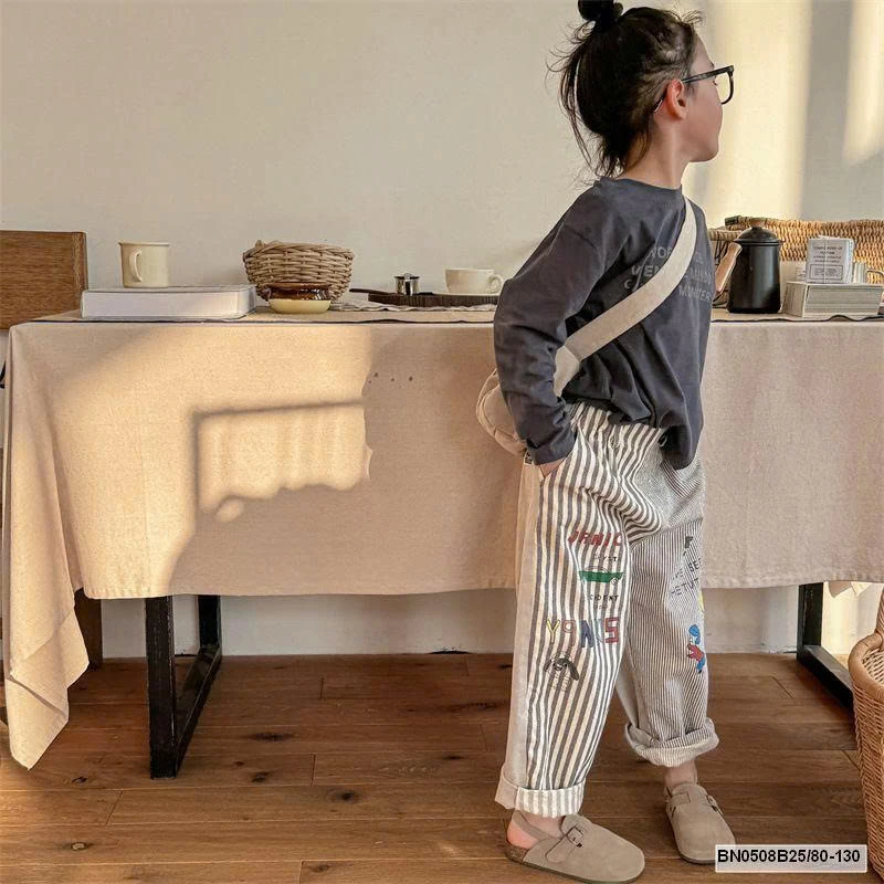 QUẦN BAGGY PHỐI KẺ  AD.BABY