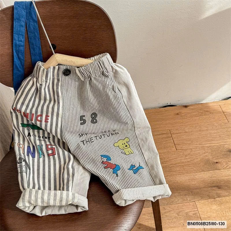 QUẦN BAGGY PHỐI KẺ  AD.BABY