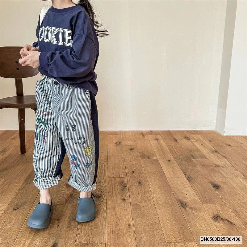 QUẦN BAGGY PHỐI KẺ  AD.BABY