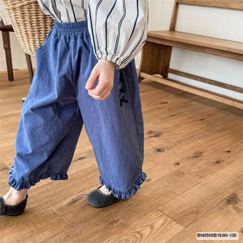 QUẦN ỐNG RỘNG DÁNG LỠ VIỀN BÈO ADBABY