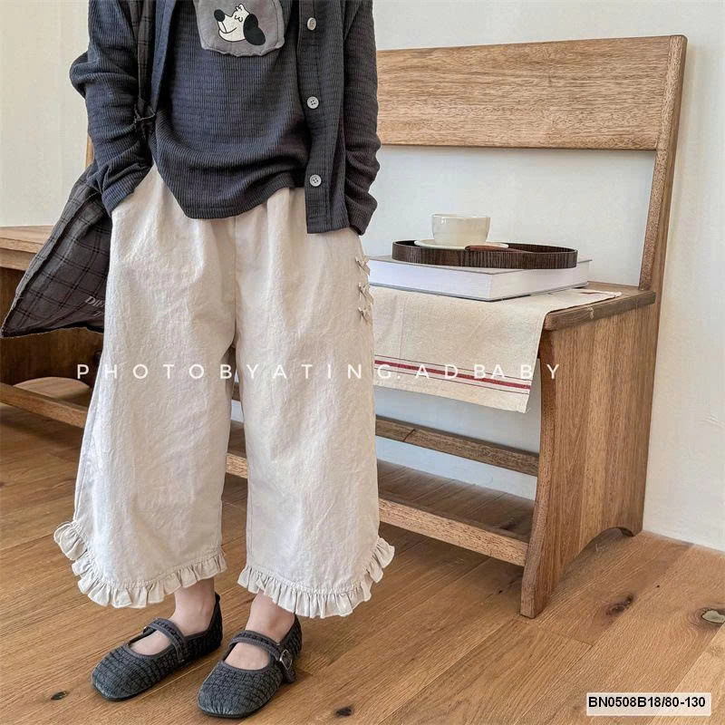 QUẦN ỐNG RỘNG DÁNG LỠ VIỀN BÈO ADBABY