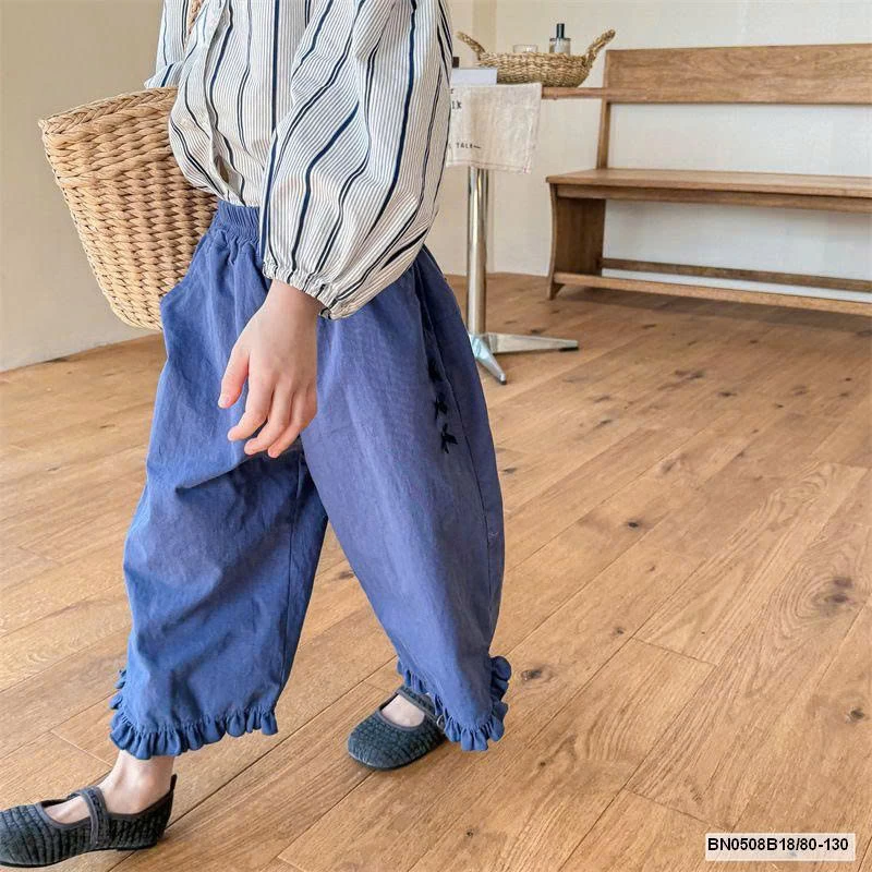 QUẦN ỐNG RỘNG DÁNG LỠ VIỀN BÈO ADBABY