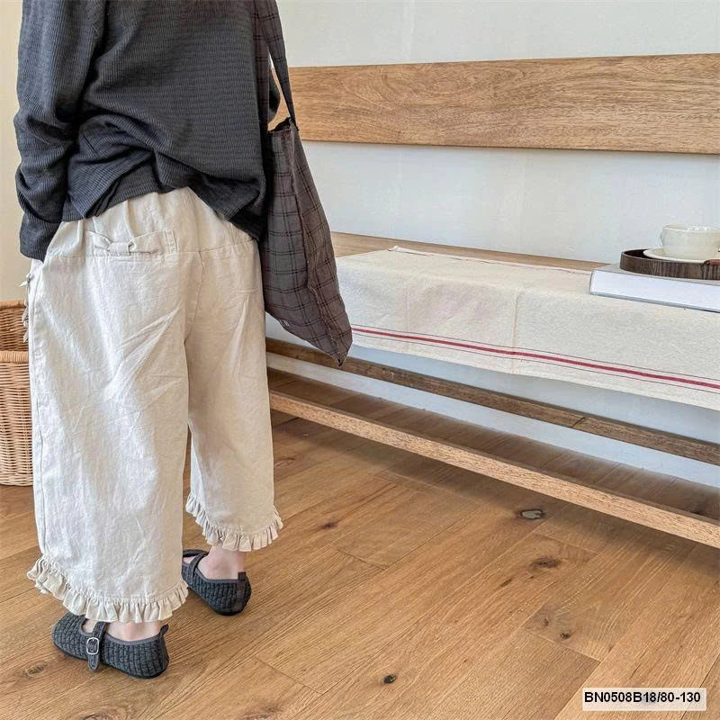 QUẦN ỐNG RỘNG DÁNG LỠ VIỀN BÈO ADBABY