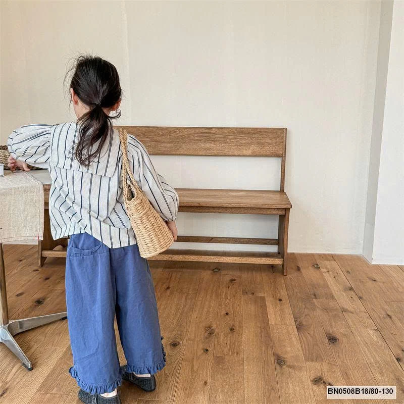 QUẦN ỐNG RỘNG DÁNG LỠ VIỀN BÈO ADBABY