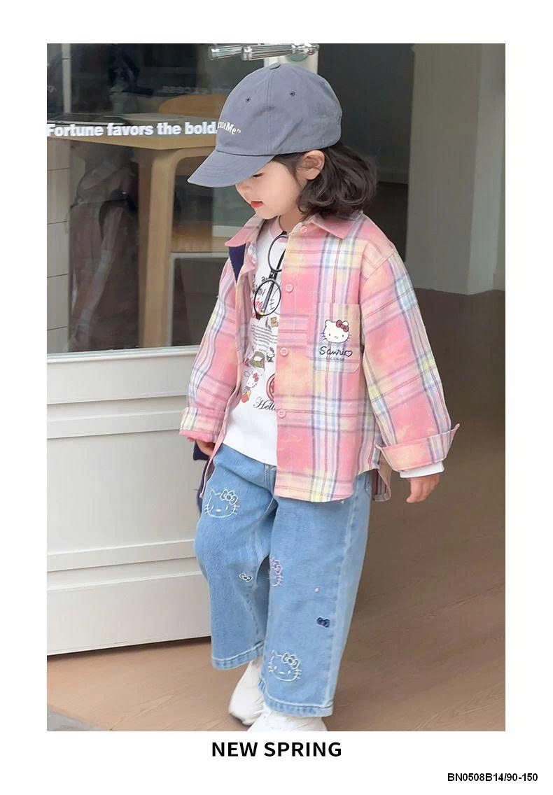 ÁO SƠ MI KITTY CARO