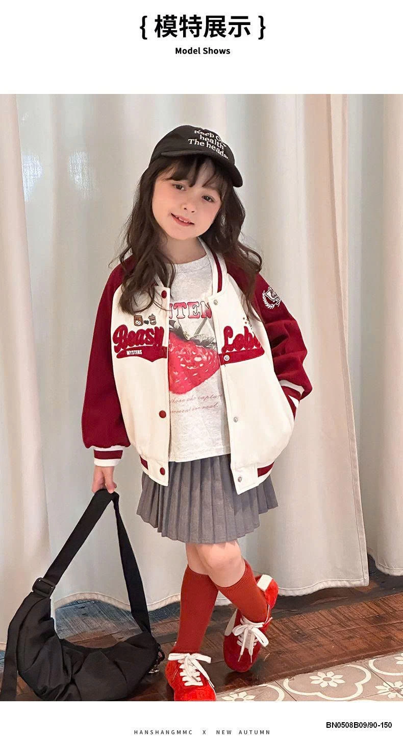 ÁO KHOÁC NỈ BÓNG CHÀY BÉ GÁI