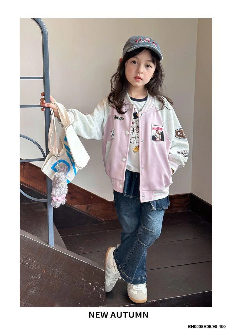 ÁO KHOÁC NỈ BÓNG CHÀY BÉ GÁI