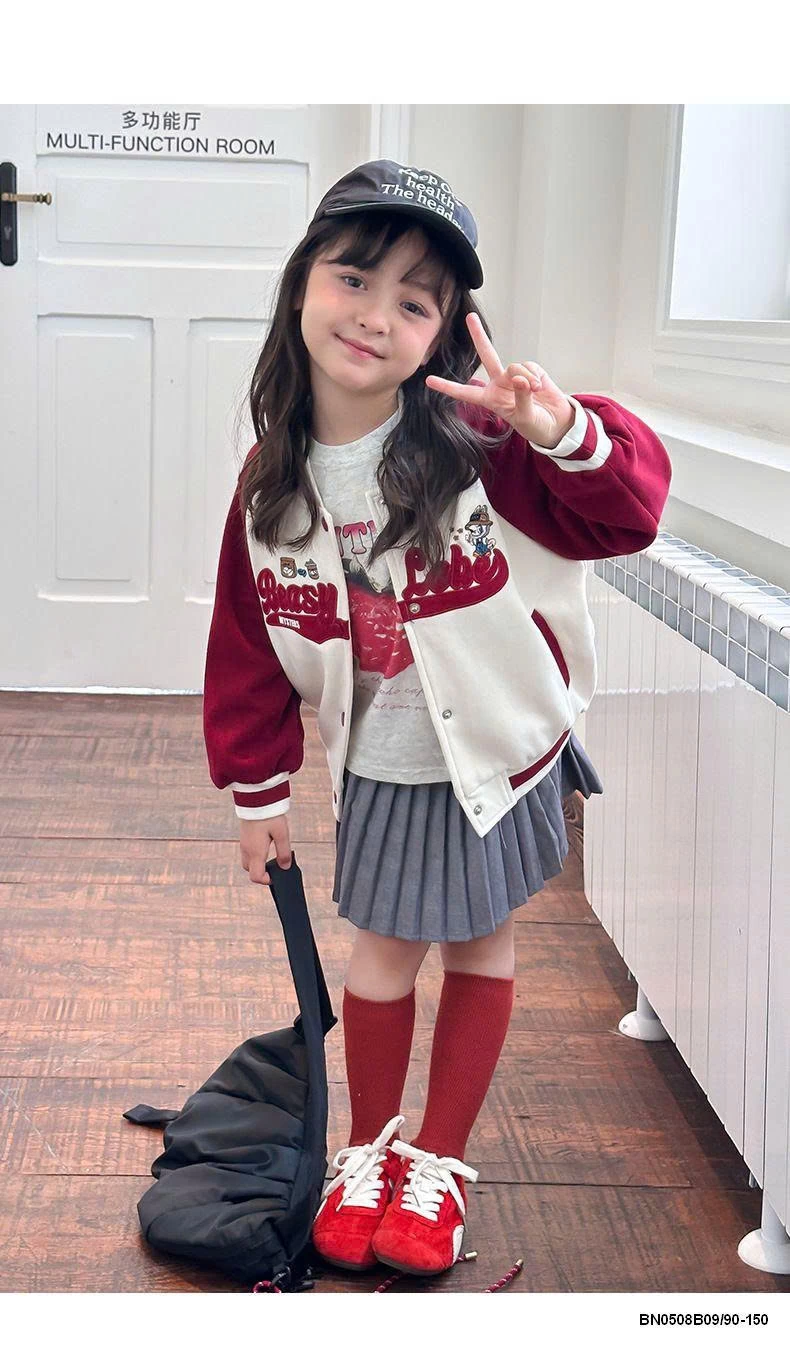 ÁO KHOÁC NỈ BÓNG CHÀY BÉ GÁI