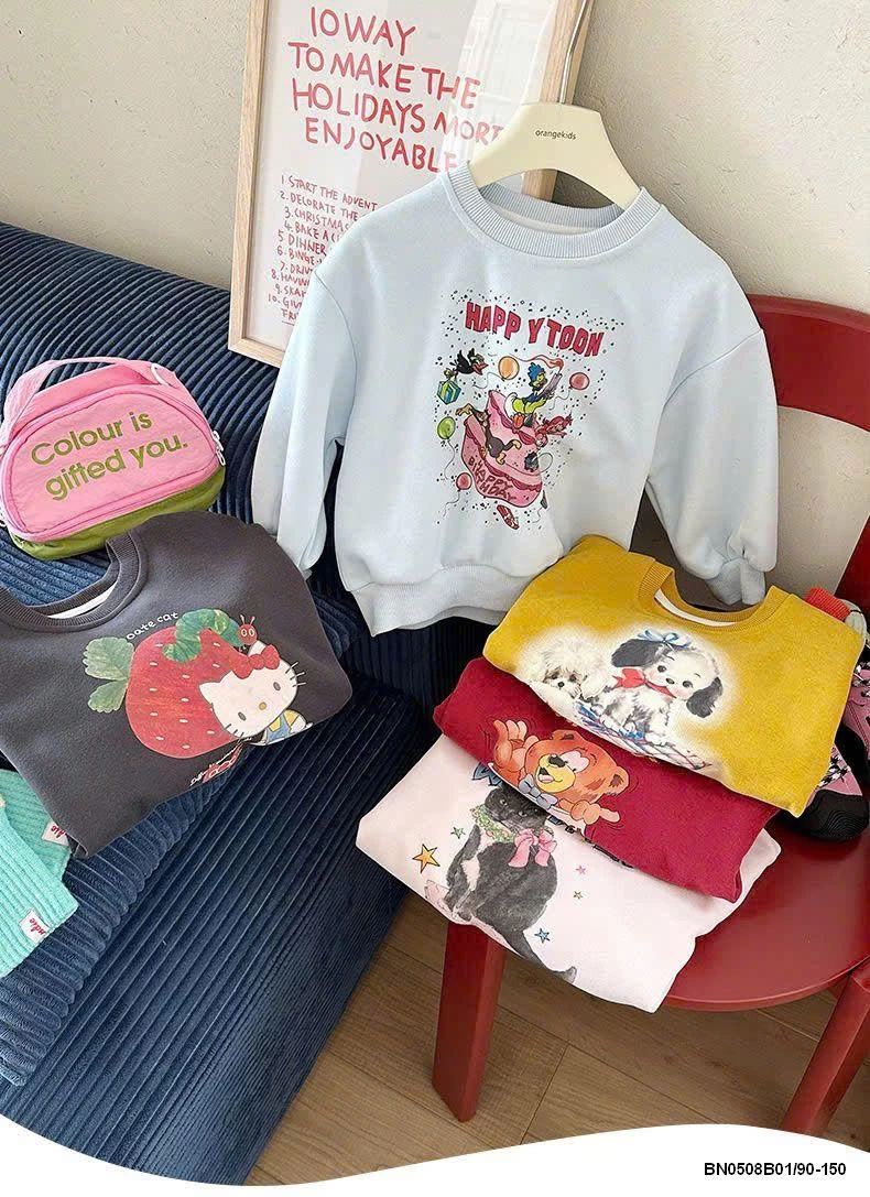 ÁO NỈ HOẠT HÌNH BG