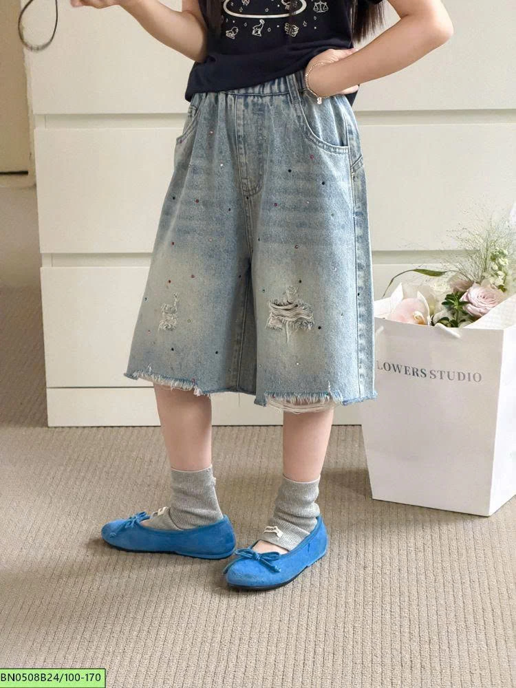 QUẦN JEAN NGỐ ĐÍNH HẠT AMBB  26C339