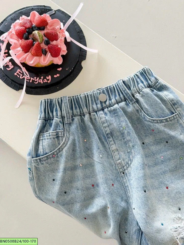 QUẦN JEAN NGỐ ĐÍNH HẠT AMBB  26C339