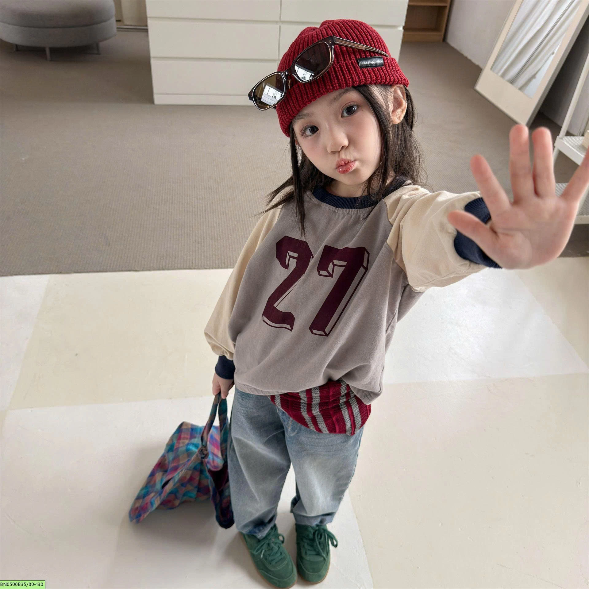 ÁO NỈ PHỐI MÀU SỐ 27 ADBABY