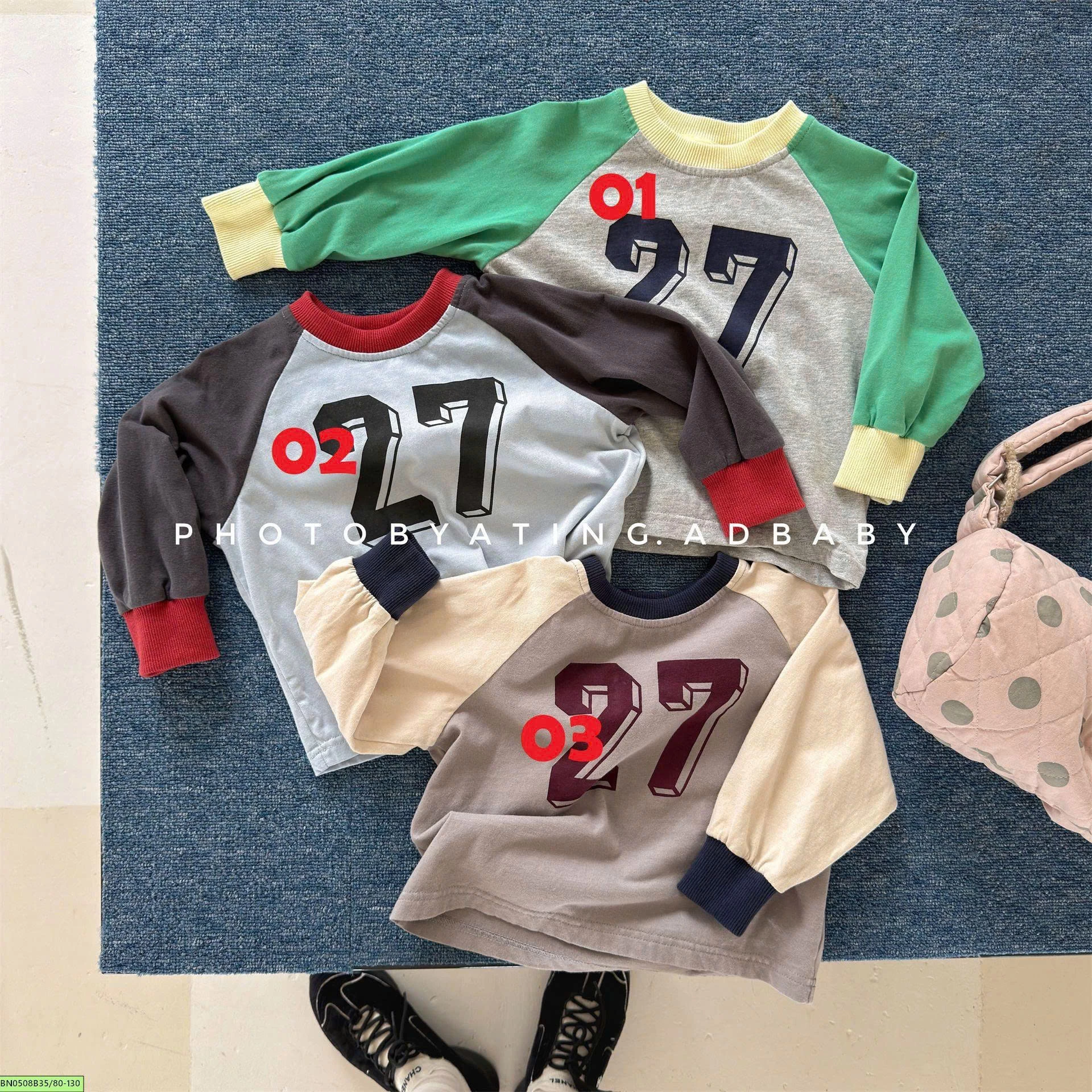 ÁO NỈ PHỐI MÀU SỐ 27 ADBABY
