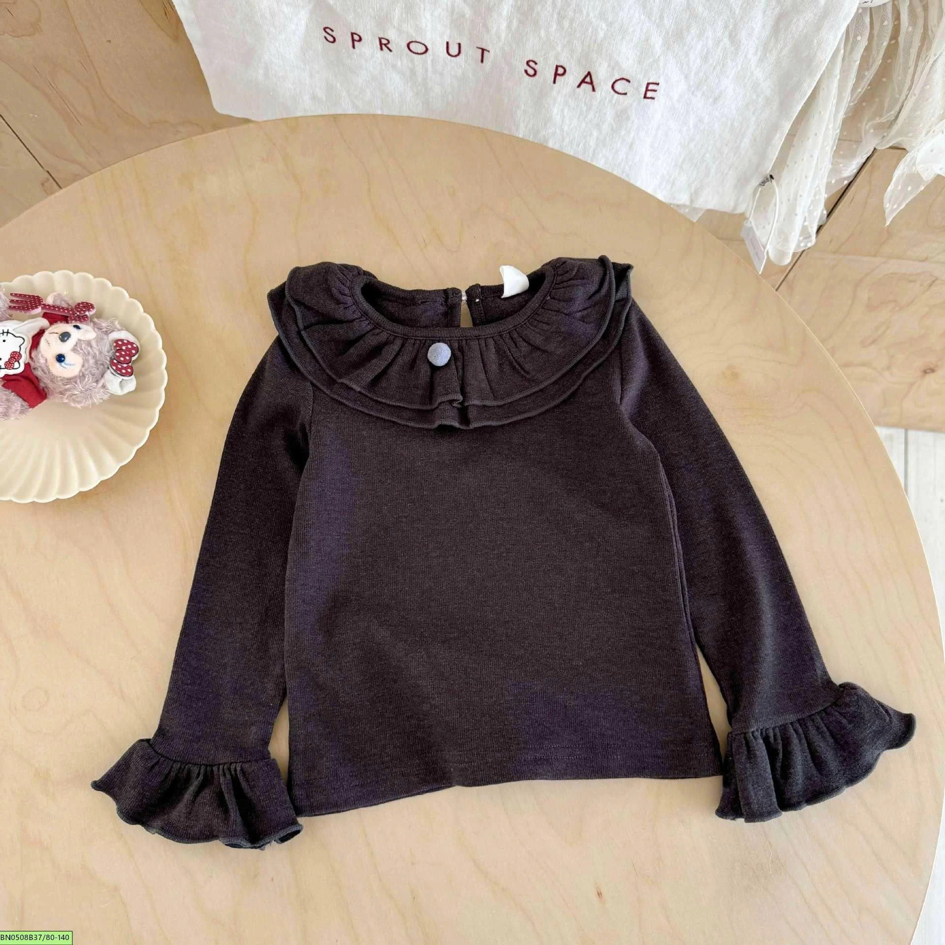 ÁO THUN CỔ BÈO BÉ GÁI