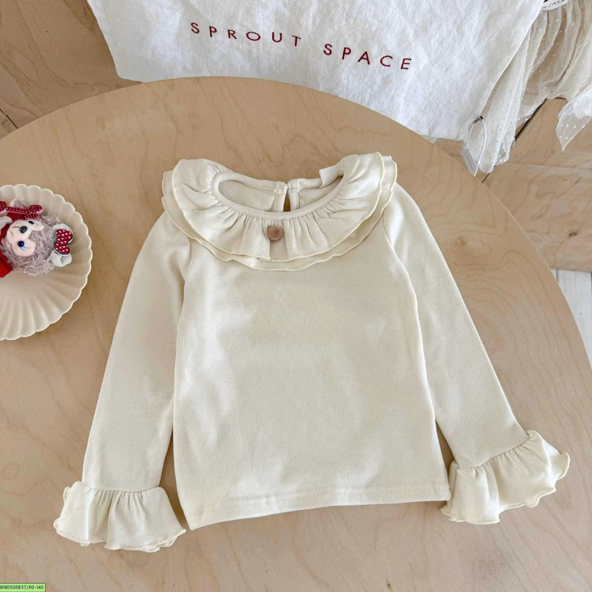 ÁO THUN CỔ BÈO BÉ GÁI