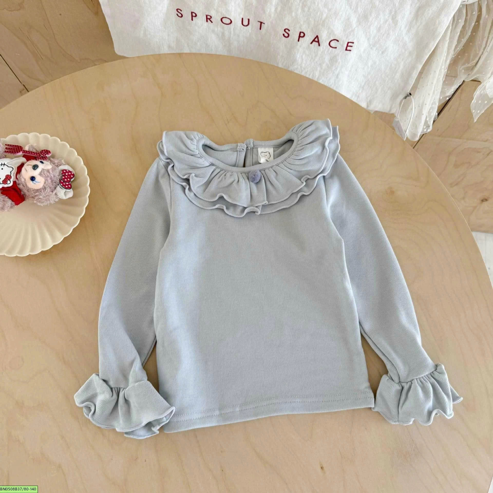 ÁO THUN CỔ BÈO BÉ GÁI