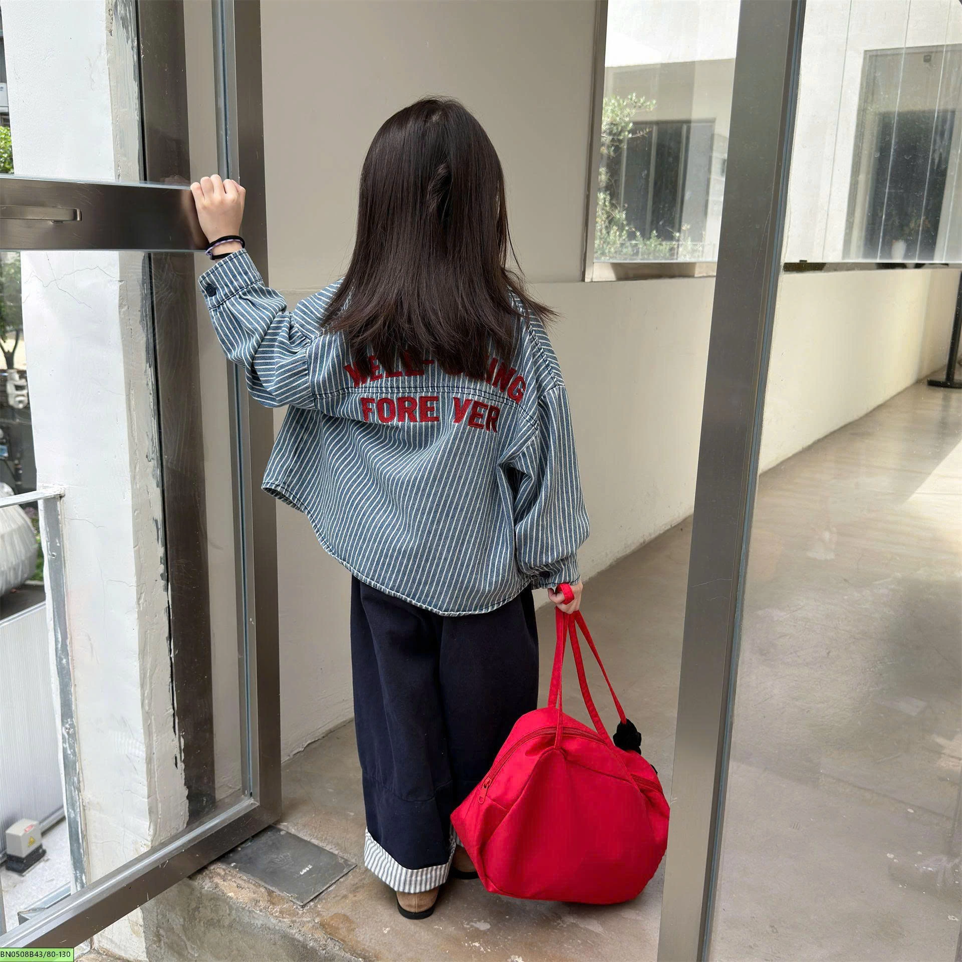 ÁO JEAN CHỮ LƯNG ADBABY