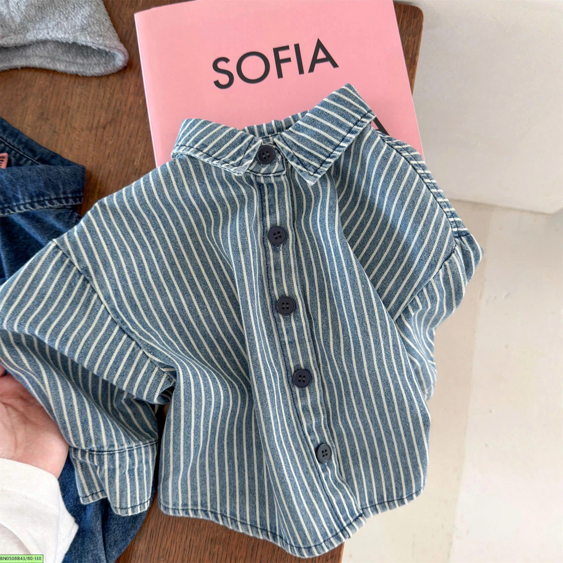 ÁO JEAN CHỮ LƯNG ADBABY
