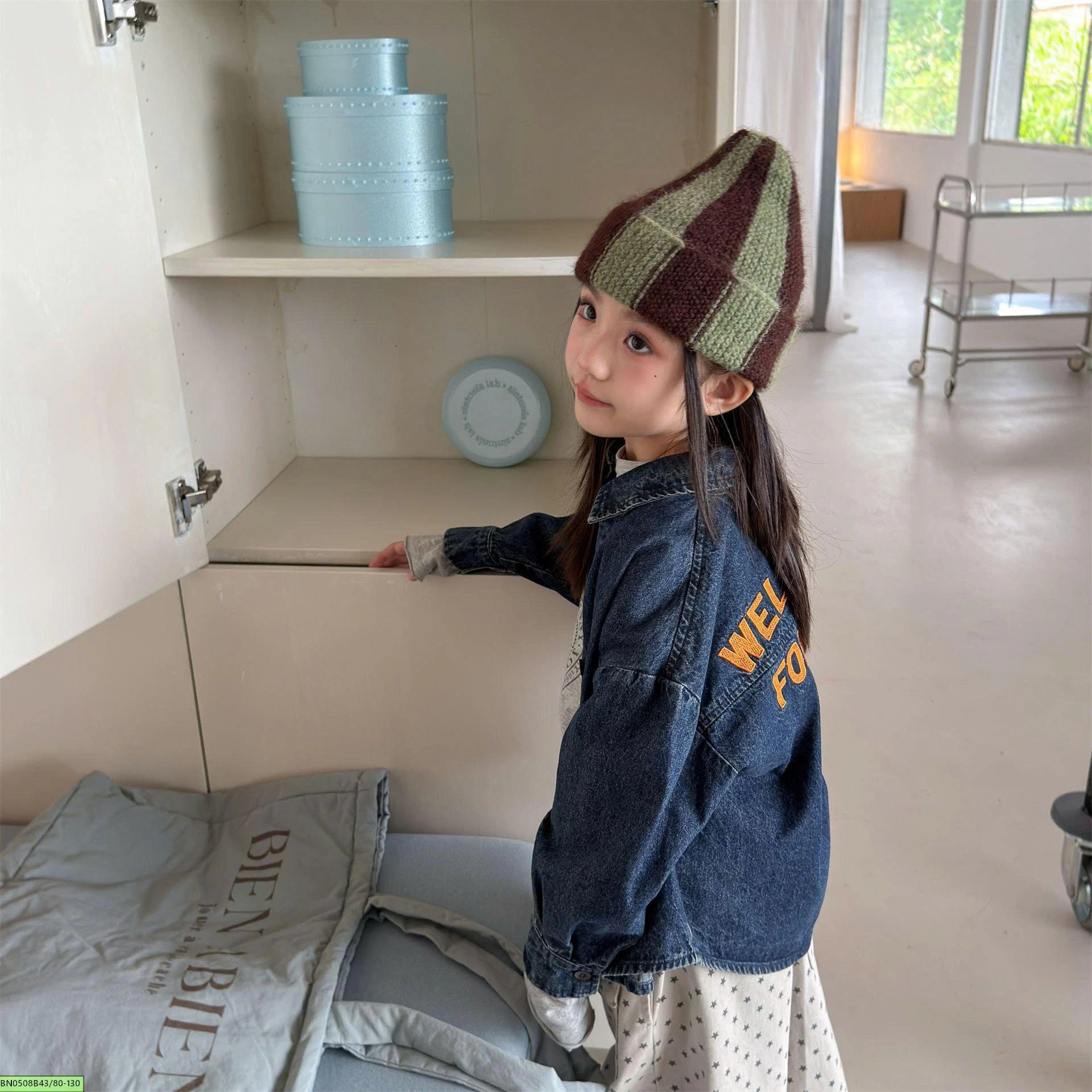 ÁO JEAN CHỮ LƯNG ADBABY