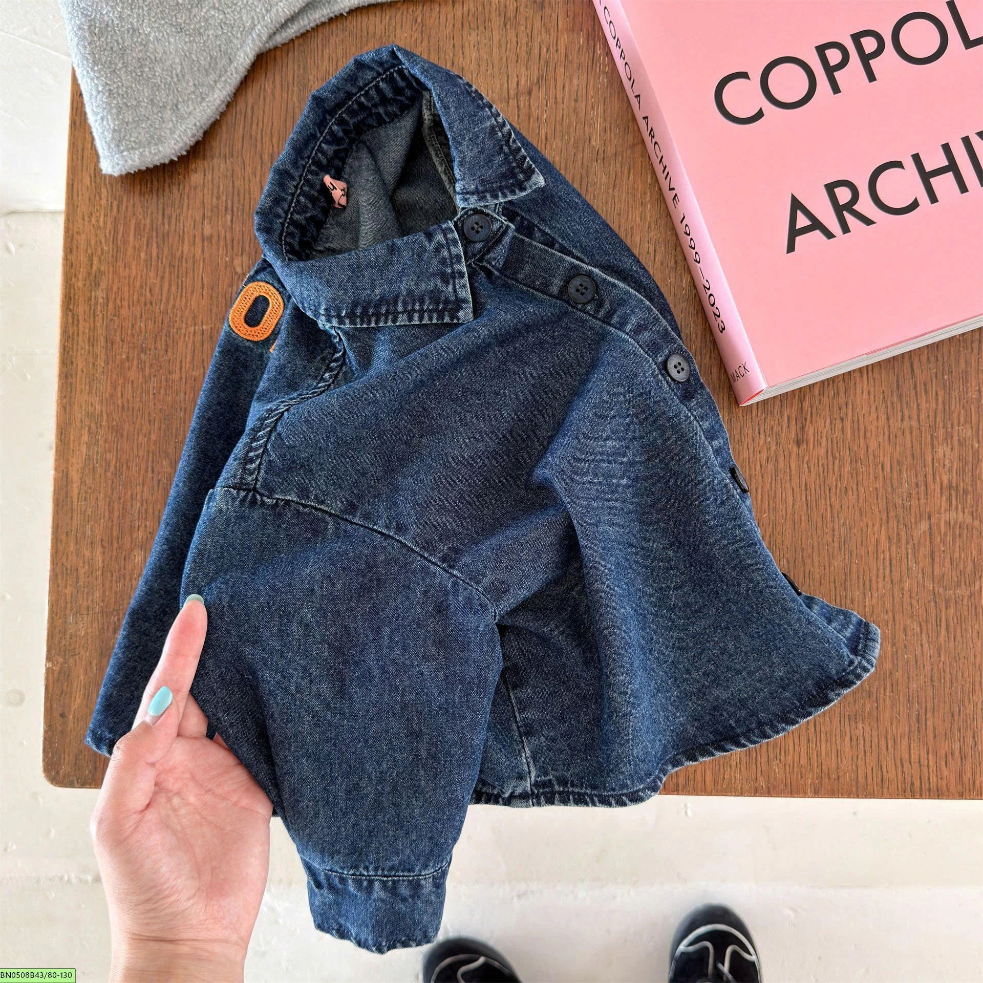 ÁO JEAN CHỮ LƯNG ADBABY