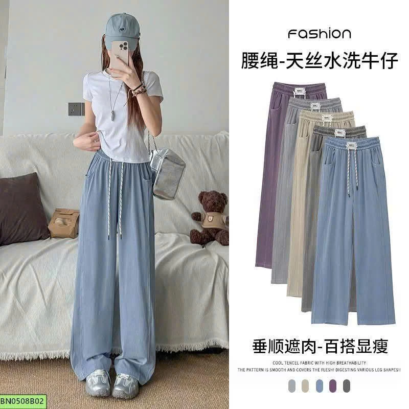 QUẦN JEANS TENCEL ỐNG RỘNG