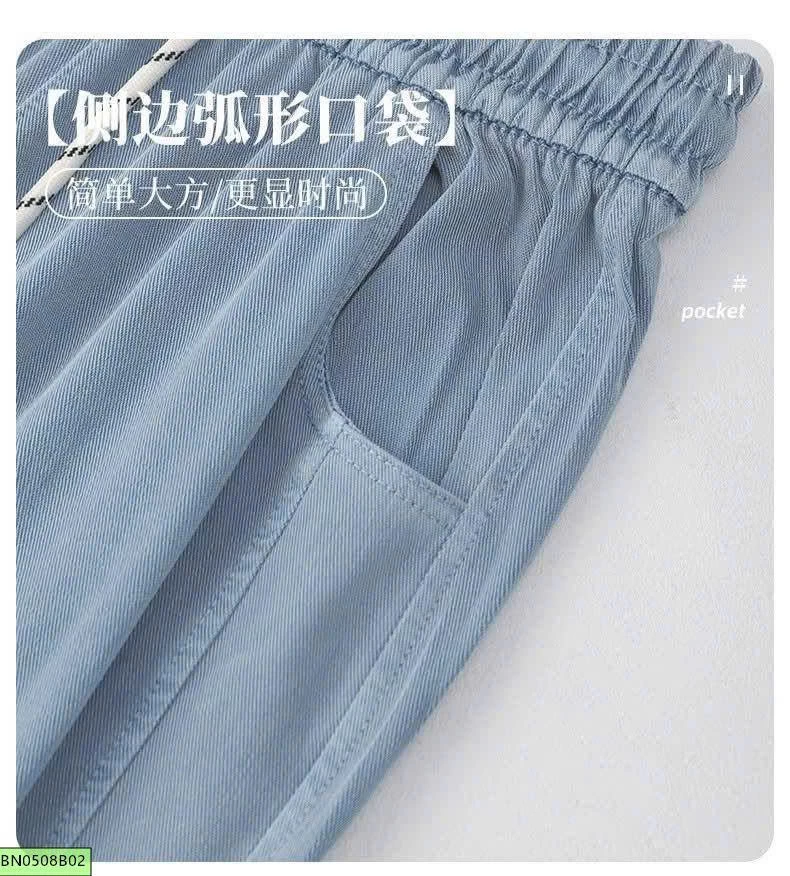 QUẦN JEANS TENCEL ỐNG RỘNG