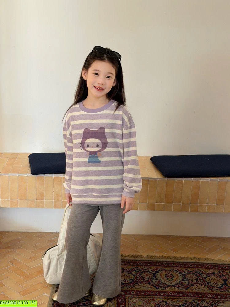 ÁO THUN KUROMI TÍM KẺ NGANG AMBB	26E418