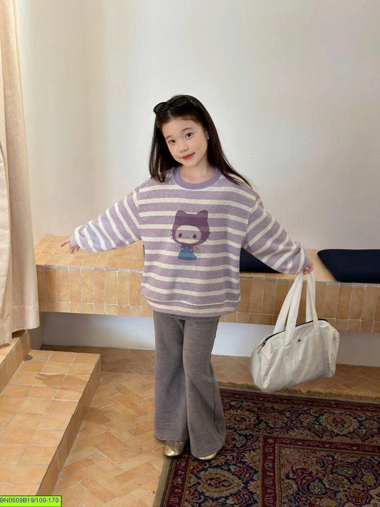 ÁO THUN KUROMI TÍM KẺ NGANG AMBB	26E418