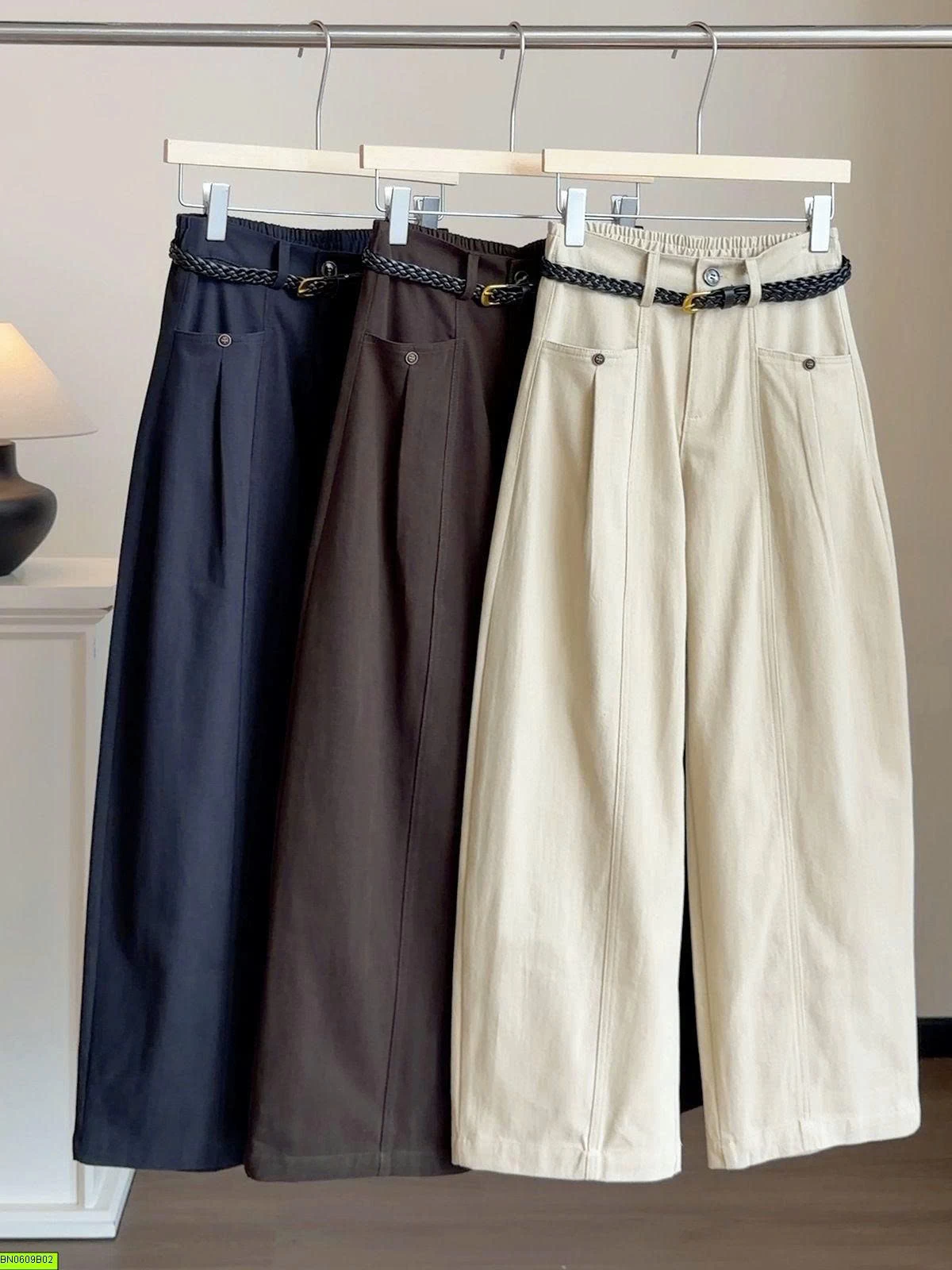 QUẦN SUÔNG CẠP CHUN KÈM BELT