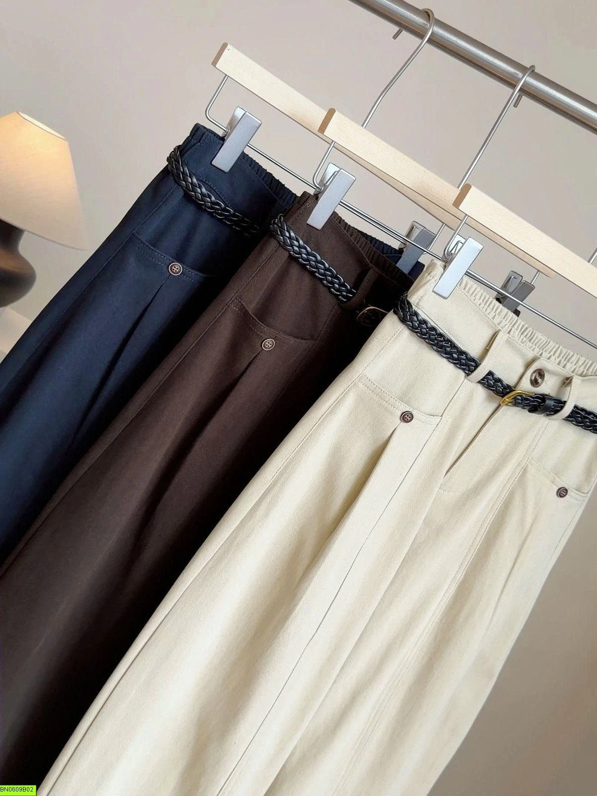 QUẦN SUÔNG CẠP CHUN KÈM BELT