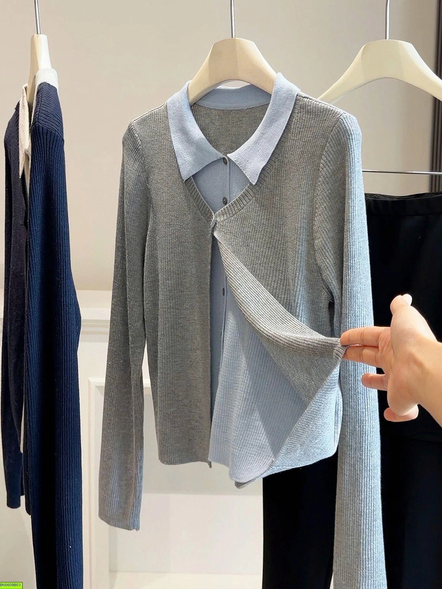 SƠ MI GIẢ CARDIGAN
