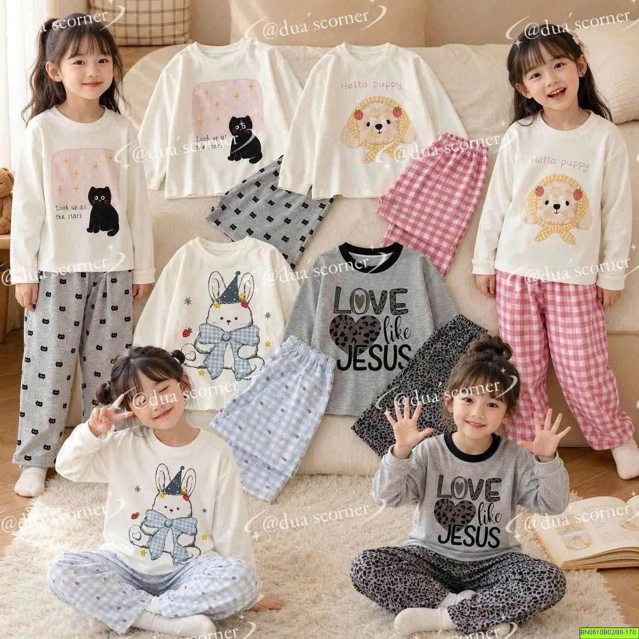 BỘ COTTON MẶC NHÀ IN HÌNH
