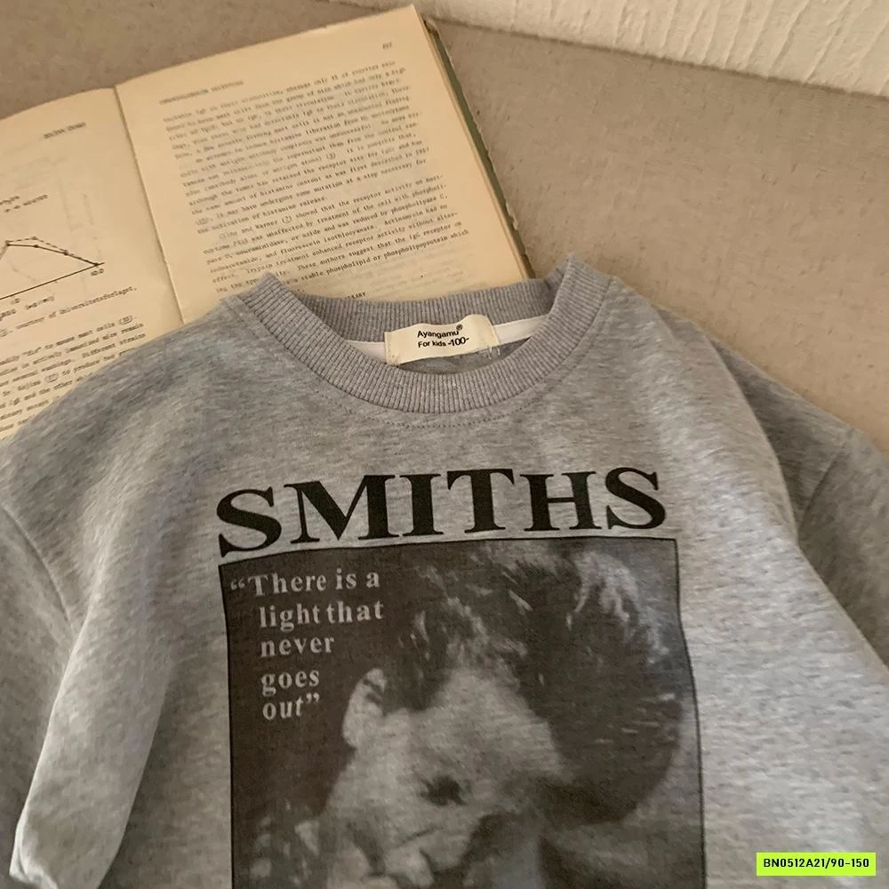 ÁO THUN XÁM IN HÌNH BÉ TRAI