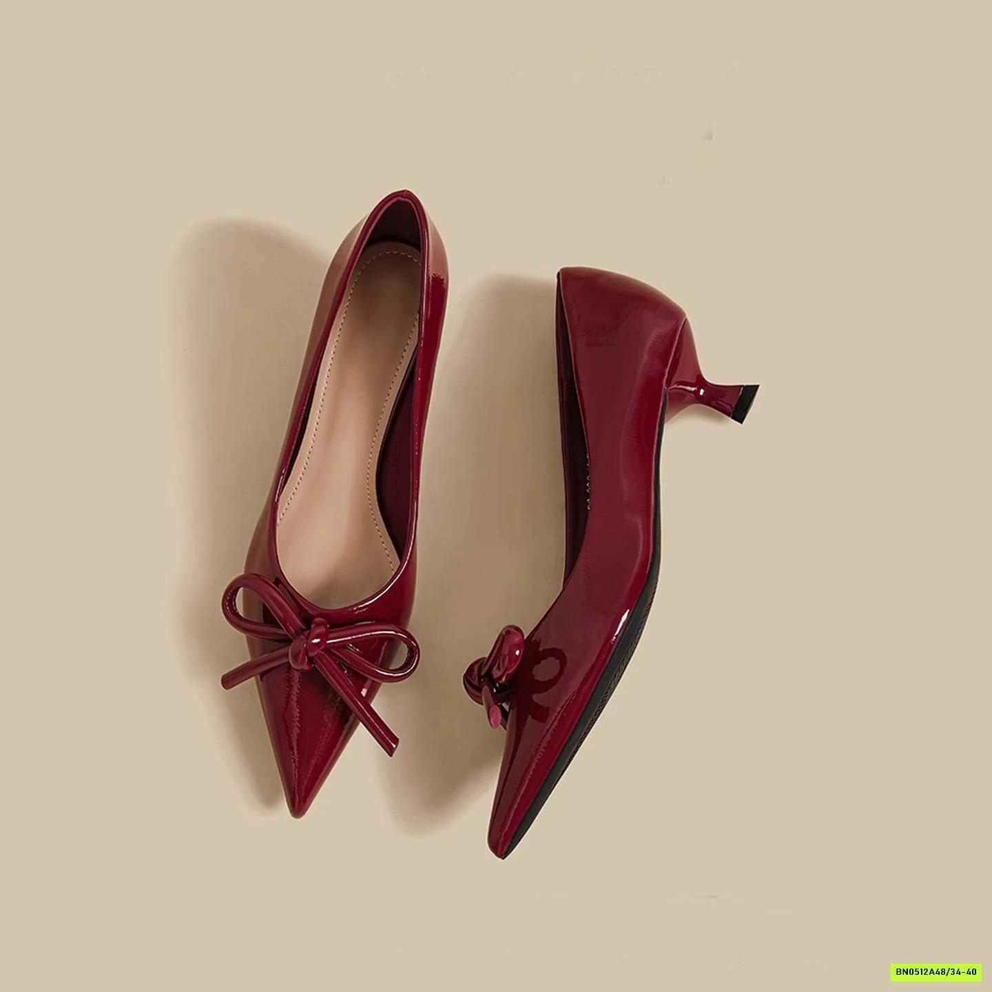 GIÀY GÓT NHỌN MŨI NHỌN GẮN NƠ