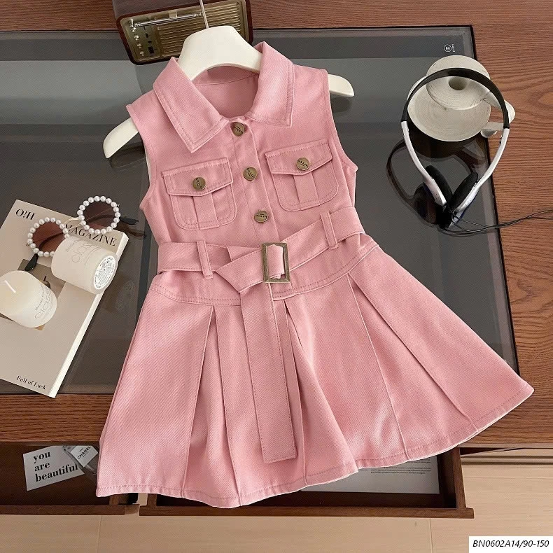 ĐẦM JEANS SÁT NÁCH KÈM BELT