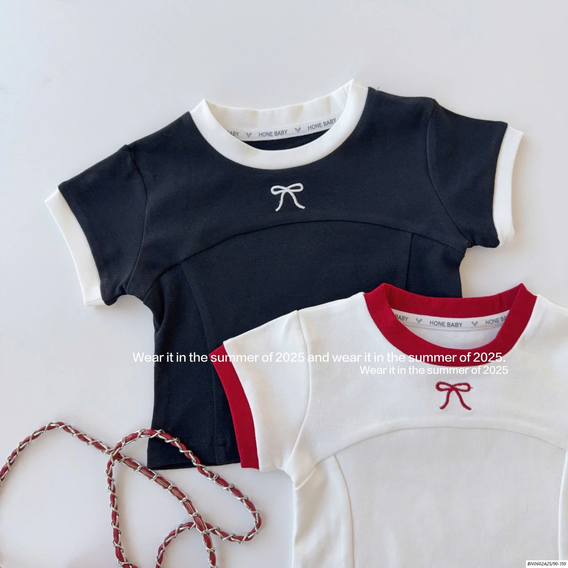 CROPTOP THÊU NƠ T&QKIDS