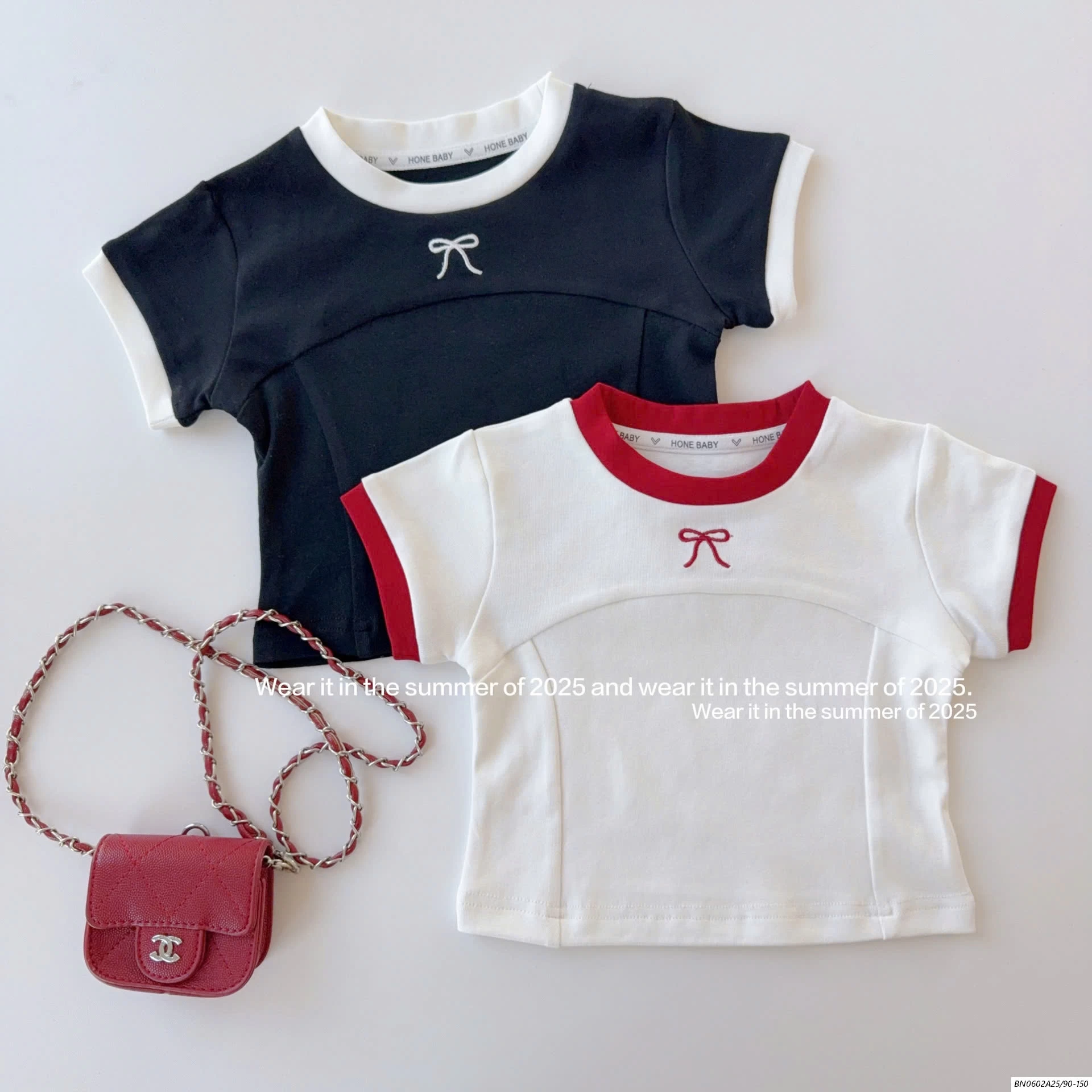 CROPTOP THÊU NƠ T&QKIDS