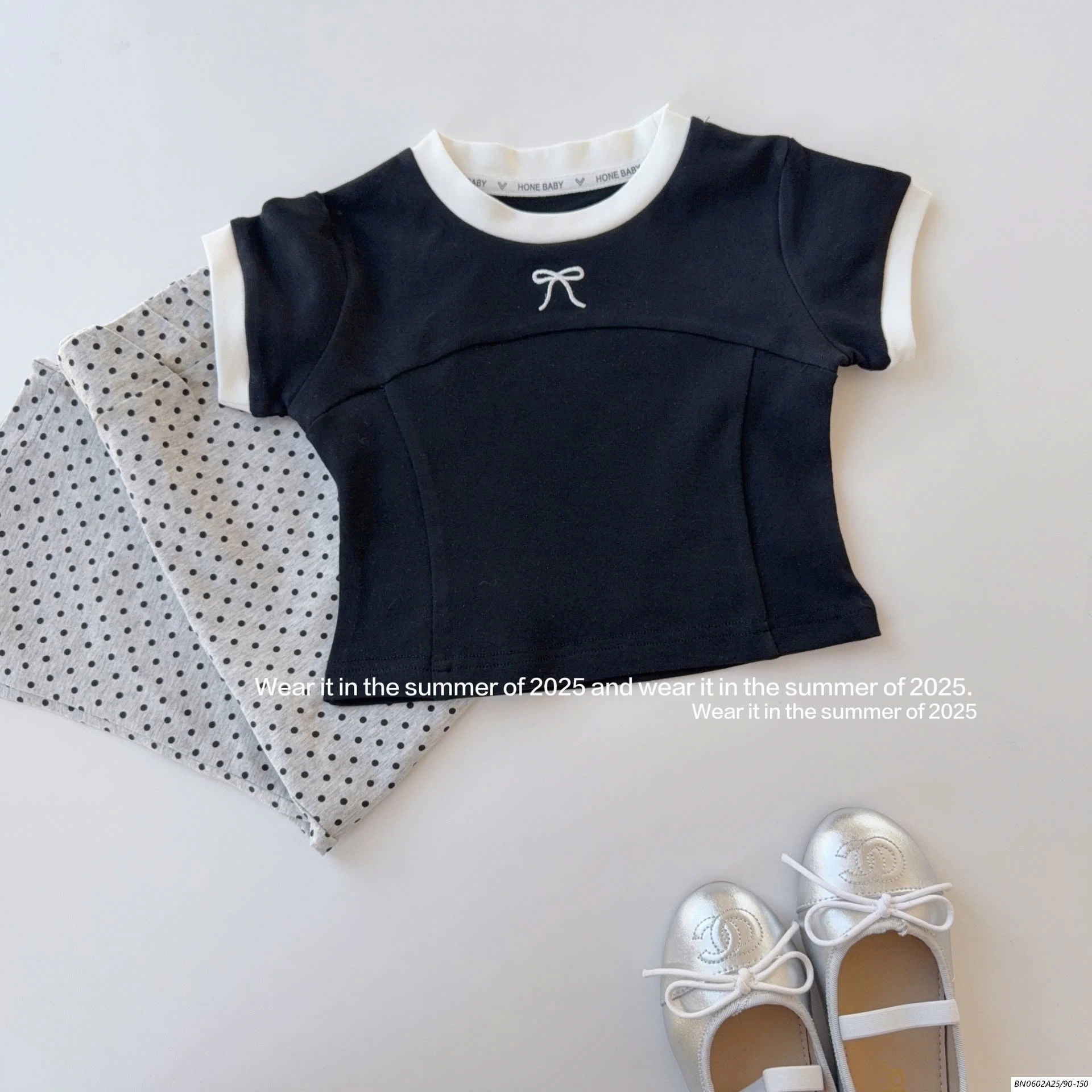 CROPTOP THÊU NƠ T&QKIDS