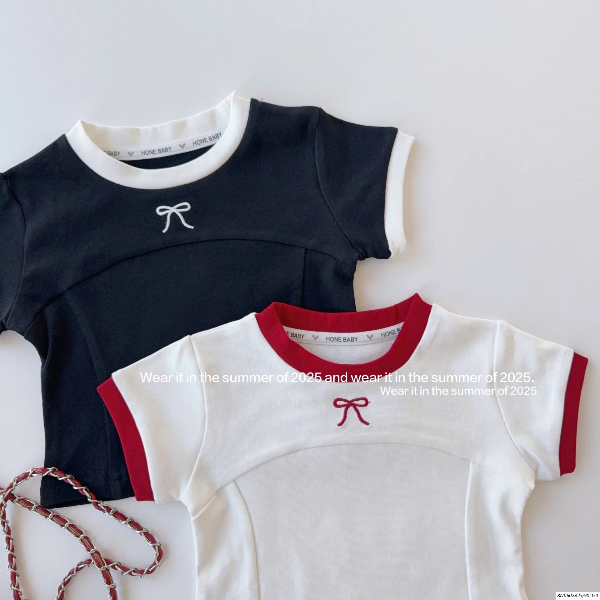 CROPTOP THÊU NƠ T&QKIDS