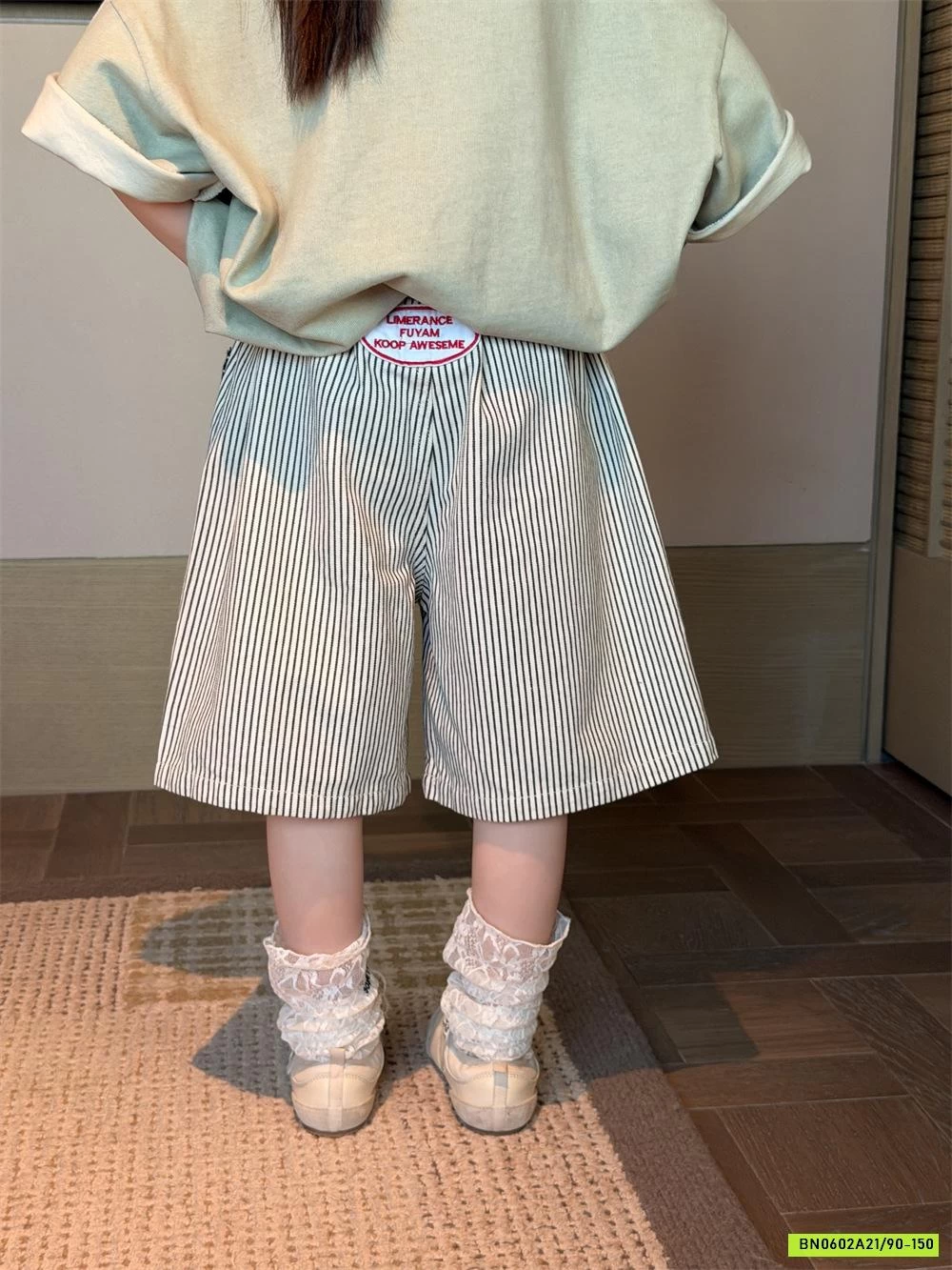 SHORT LỬNG KẺ SỌC PHỐI MÀU TÚI