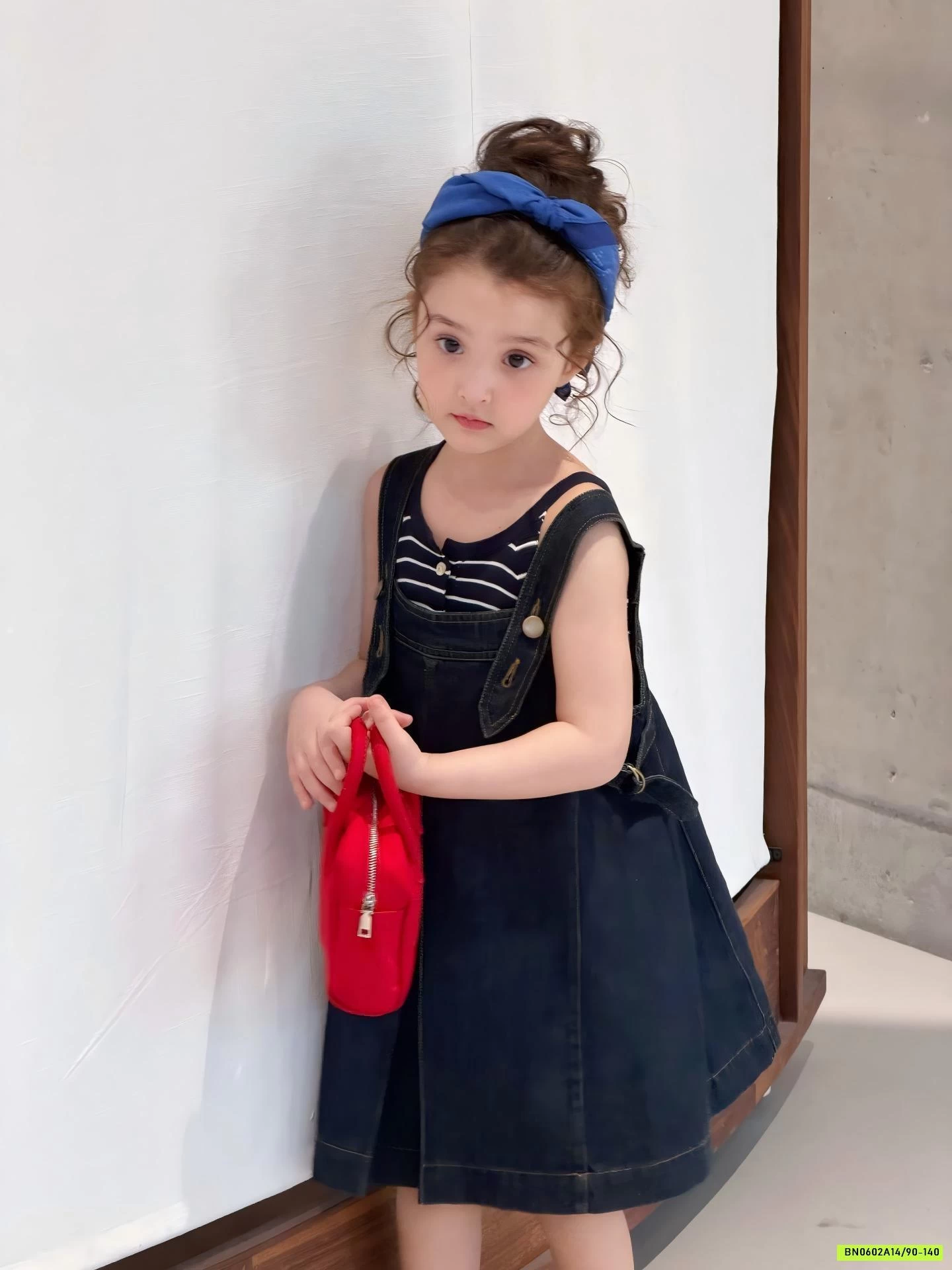 ĐẦM YẾM DENIM 2 DÂY